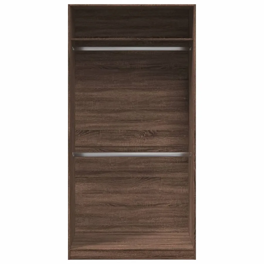 Garde-robe chêne marron 100x50x200 cm bois d'ingénierie - 4