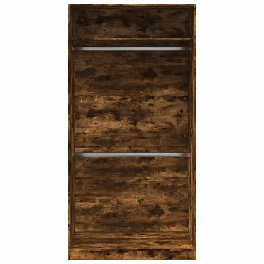 Garde-robe chêne fumé 100x50x200 cm bois d'ingénierie - 4