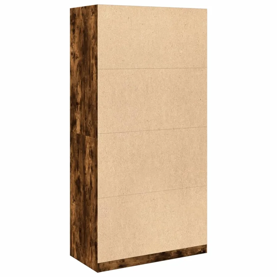 Garde-robe chêne fumé 100x50x200 cm bois d'ingénierie - 6