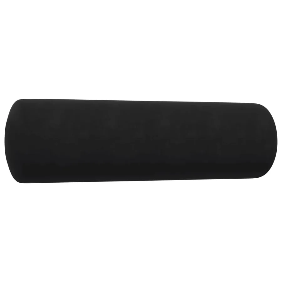 Ensemble de canapés 2pcs et coussins et traversins noir velours - 6