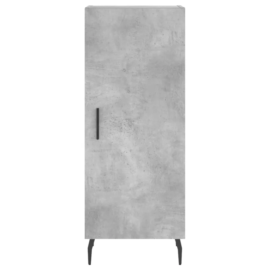Buffet Gris béton 34,5x34x90 cm Bois d'ingénierie - 6