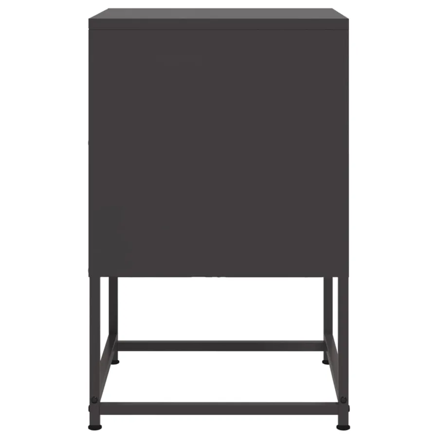 Tables de chevet 2 pcs noir 36x39x60,5 cm acier - 7