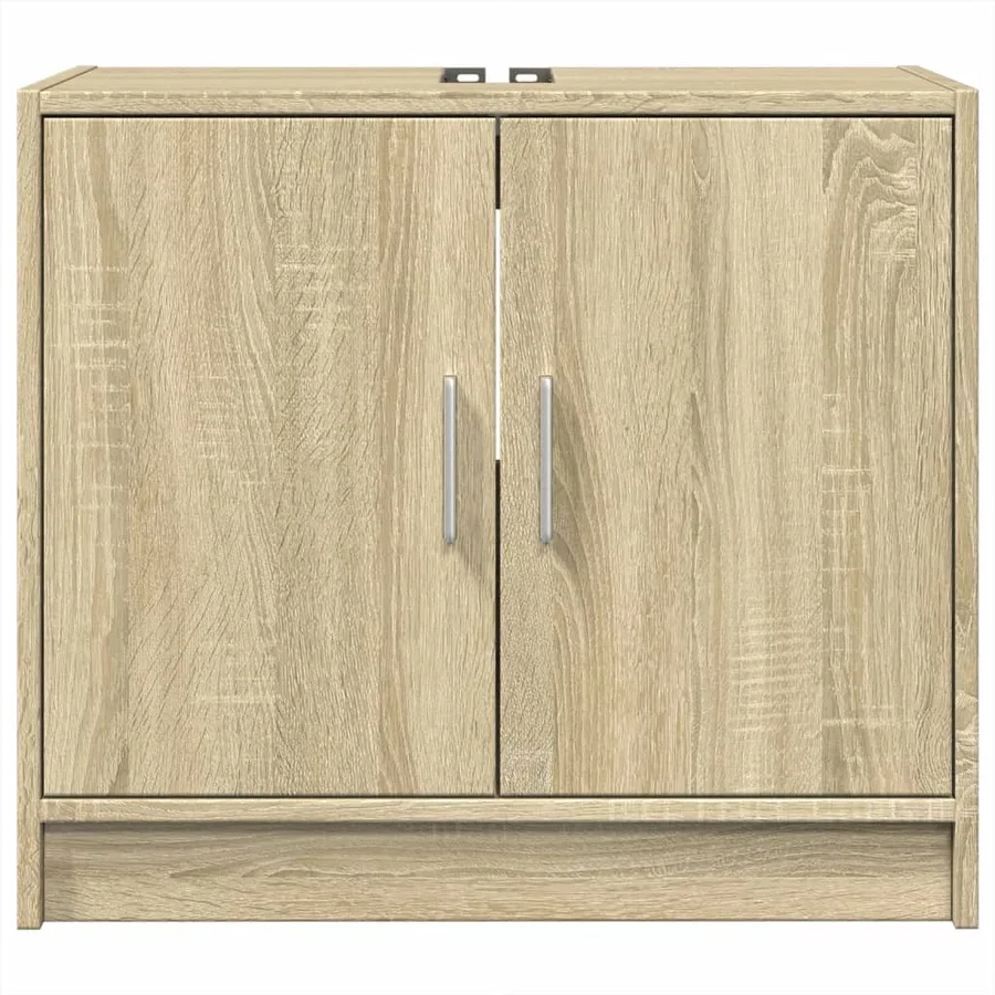 Armoire d'évier chêne sonoma 63x29x55 cm bois d'ingénierie - 4
