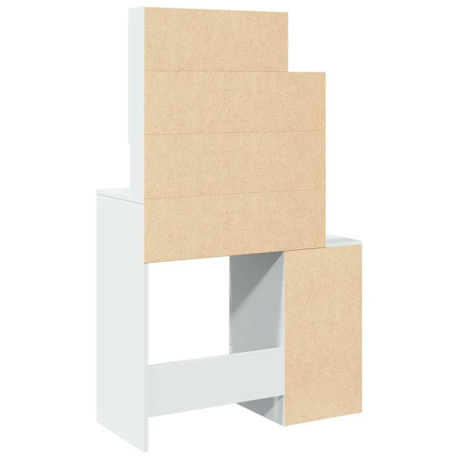 Coiffeuse avec armoire blanc 80x35x132 cm - 7