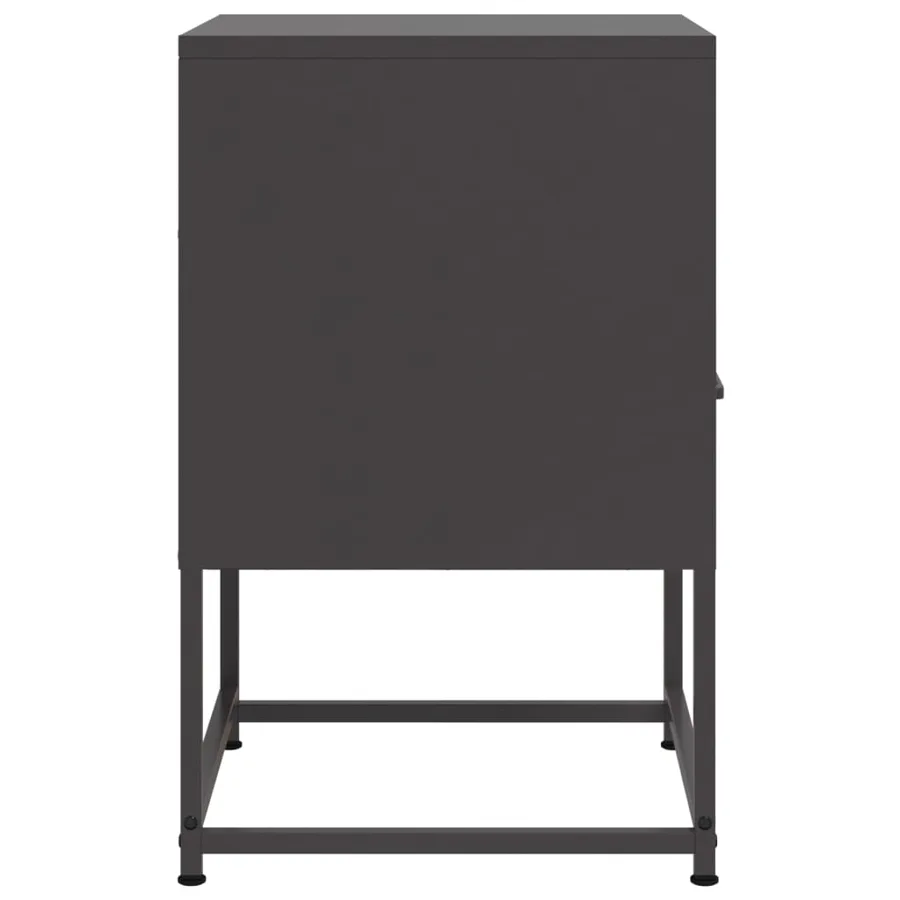 Table de chevet noir 36x39x60,5 cm acier - 7
