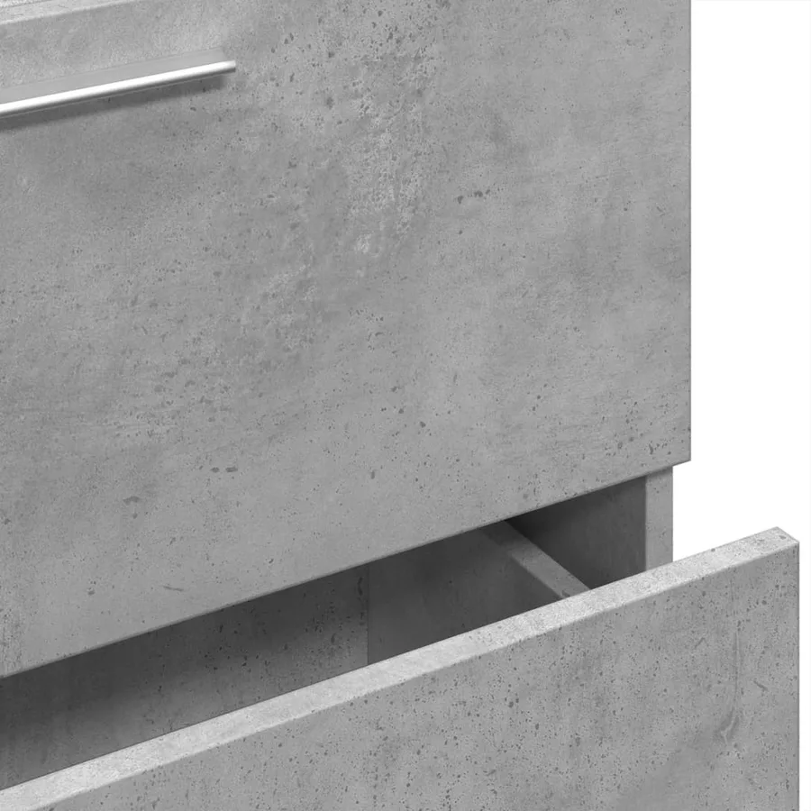 Armoire d'évier gris béton 59x37x59 cm Bois d'ingénierie - 9