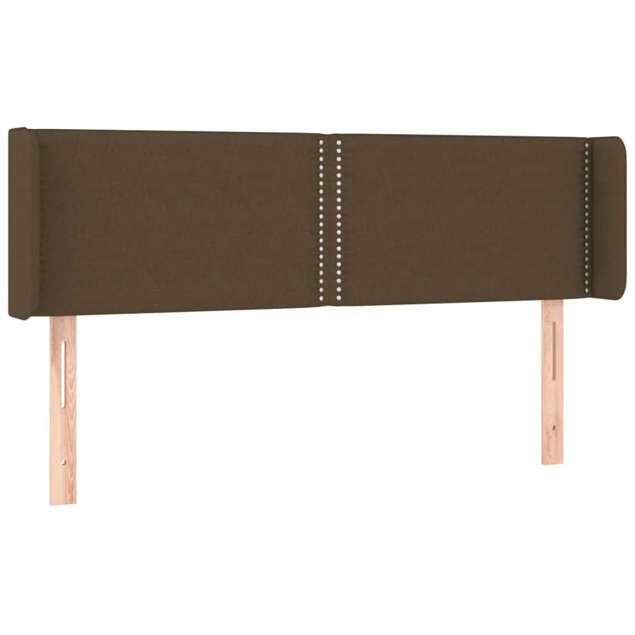 Tête de lit à LED Marron foncé 147x16x78/88 cm Tissu - 3