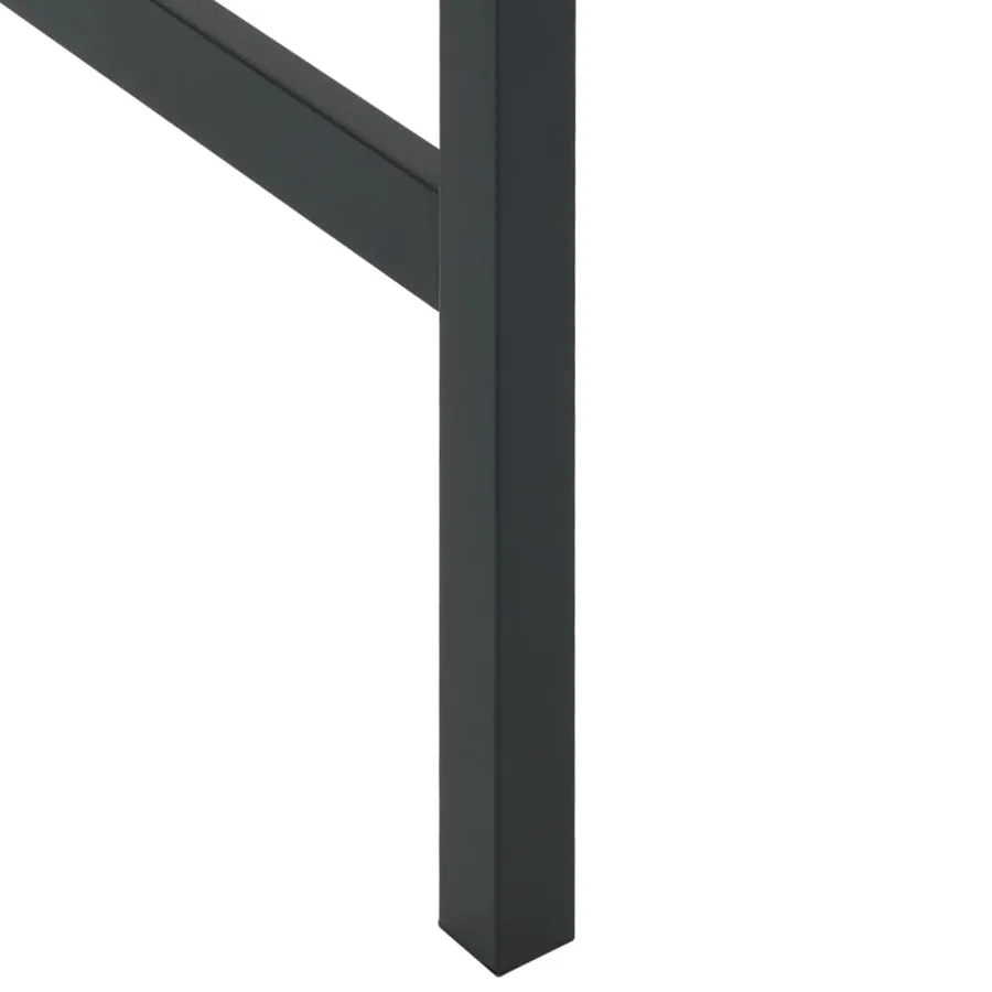 Ensemble de bar de jardin 3 pcs noir acier enduit de poudre - 10