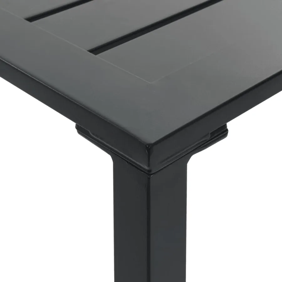 Ensemble de bar de jardin 3 pcs noir acier enduit de poudre - 11