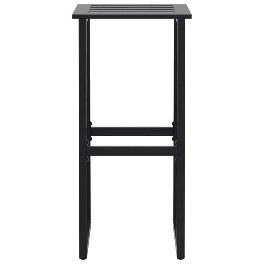 Ensemble de bar de jardin 3 pcs noir acier enduit de poudre - 6