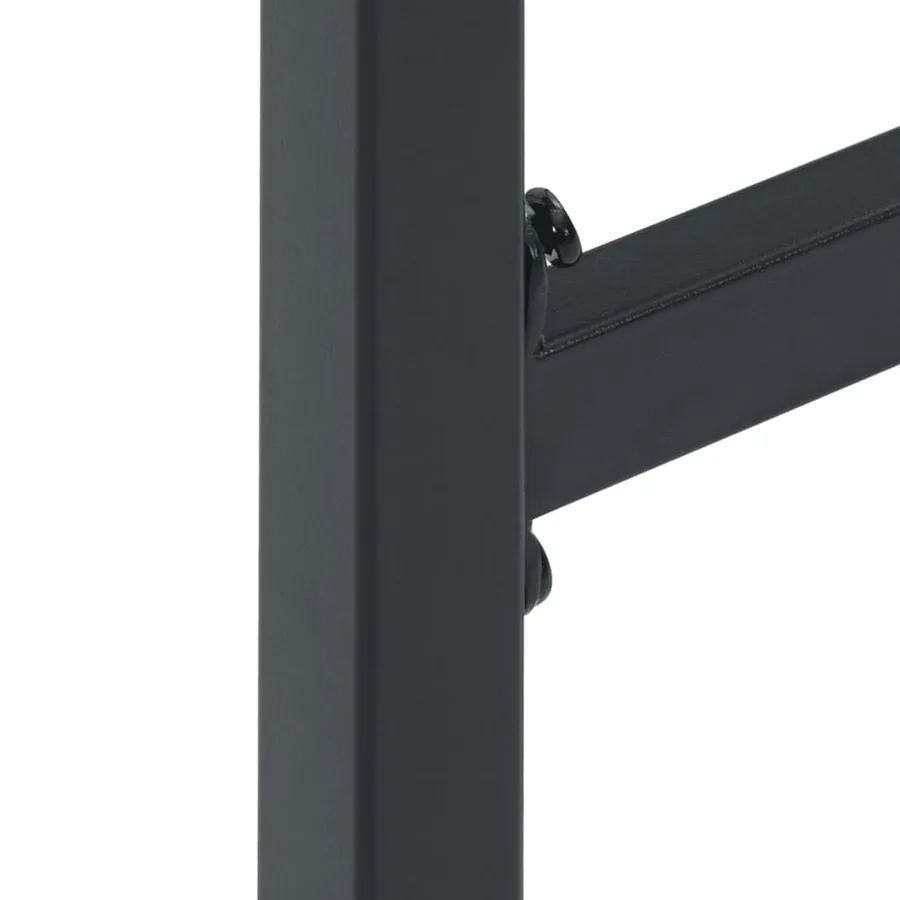 Ensemble de bar de jardin 3 pcs noir acier enduit de poudre - 7