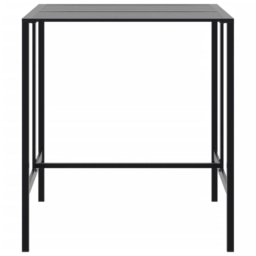 Table de bar noir 100x100x110 cm acier enduit de poudre - 4