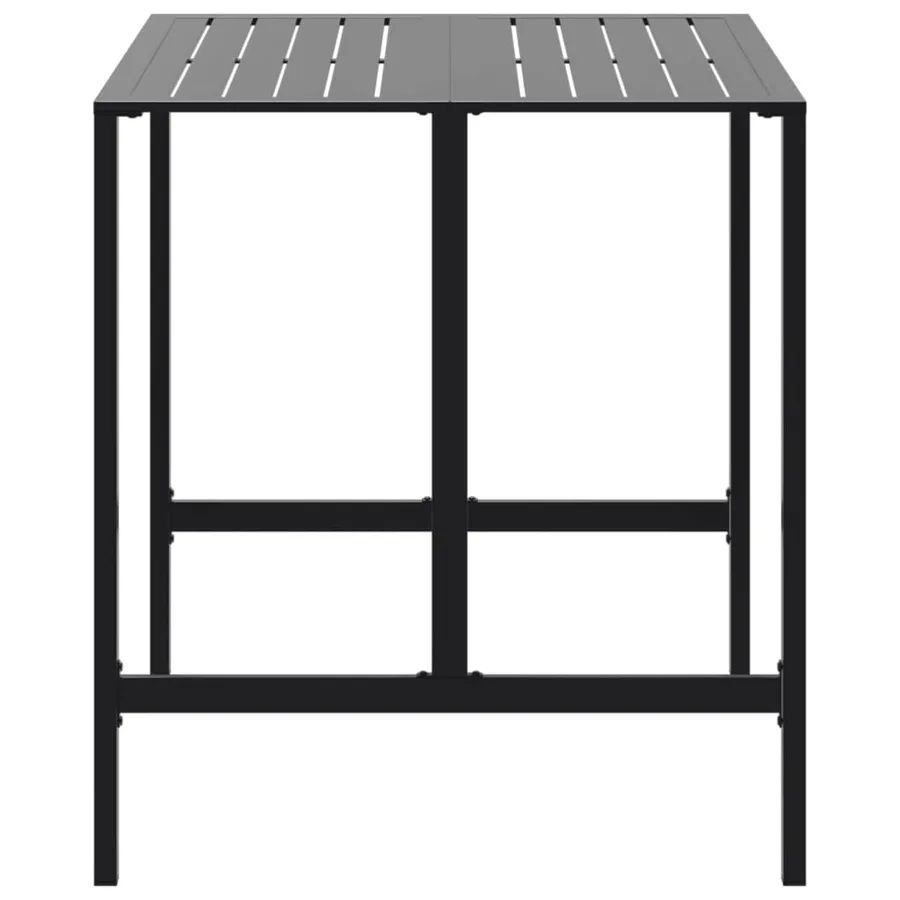 Table de bar noir 100x100x110 cm acier enduit de poudre - 5