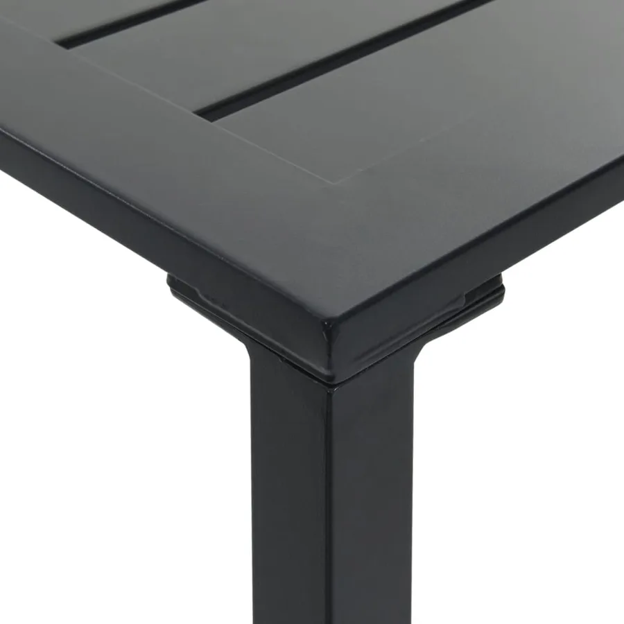 Table de bar noir 100x100x110 cm acier enduit de poudre - 7