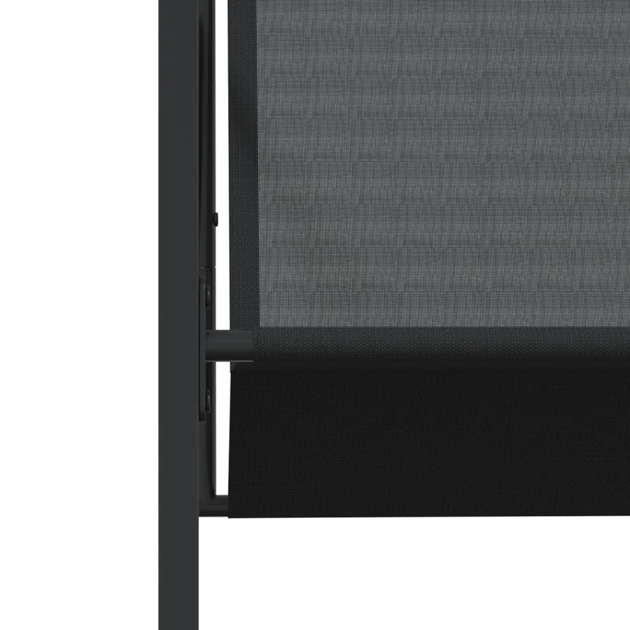 Ensemble à manger de jardin 17 pcs noir textilène - 7