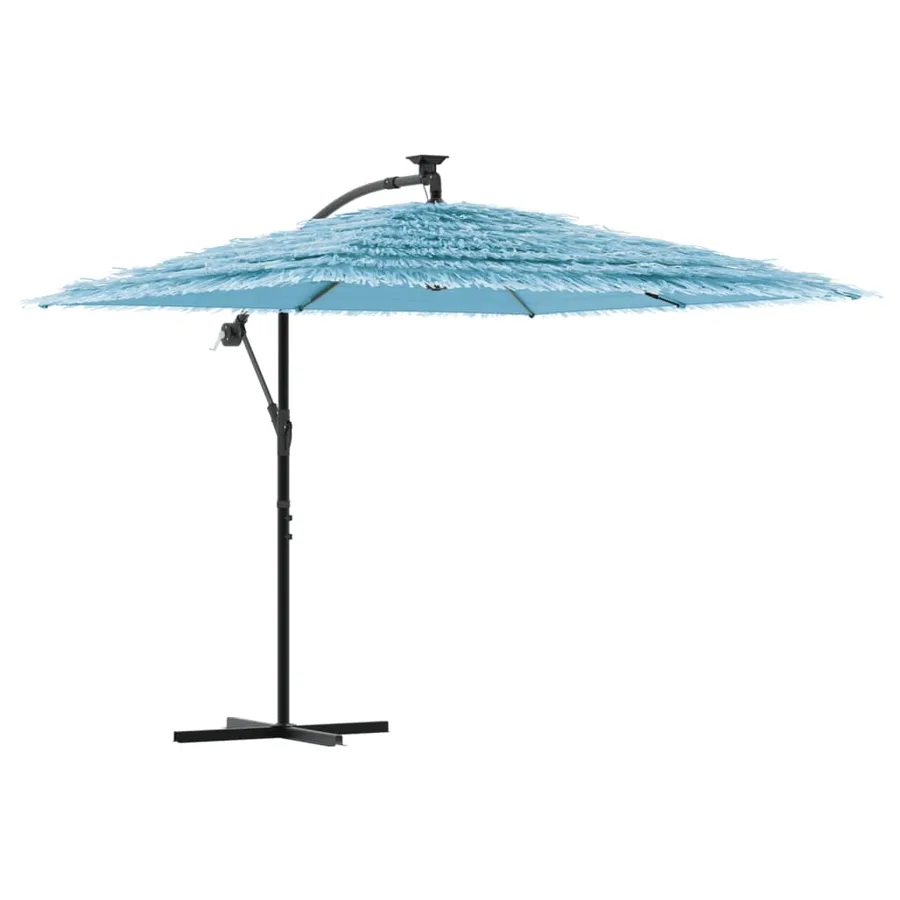 Parasol de jardin avec mât en acier bleu 246x246x230 cm - 2