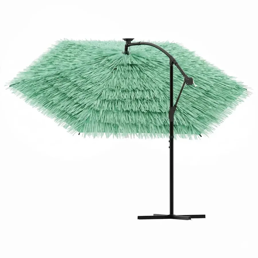 Parasol de jardin avec mât en acier vert 269x269x235 cm - 5