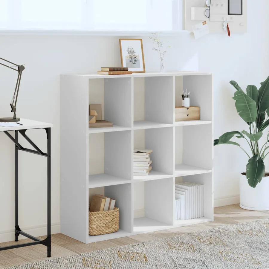 Bibliothèque blanc 102x32x102 cm bois d'ingénierie - 3