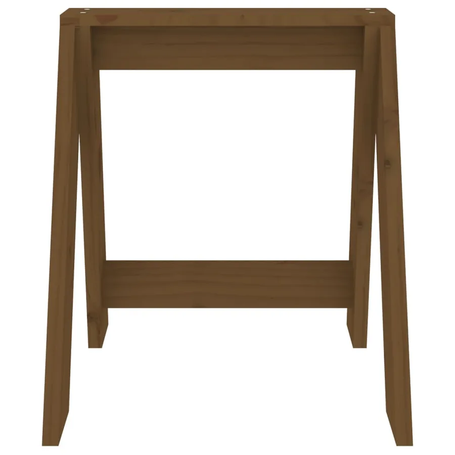 Tabourets lot de 2 marron miel 40x40x45 cm bois massif de pin - 6
