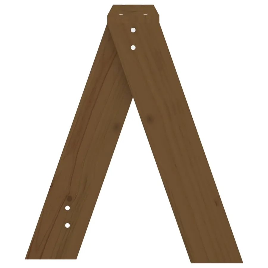 Tabourets lot de 2 marron miel 40x40x45 cm bois massif de pin - 7