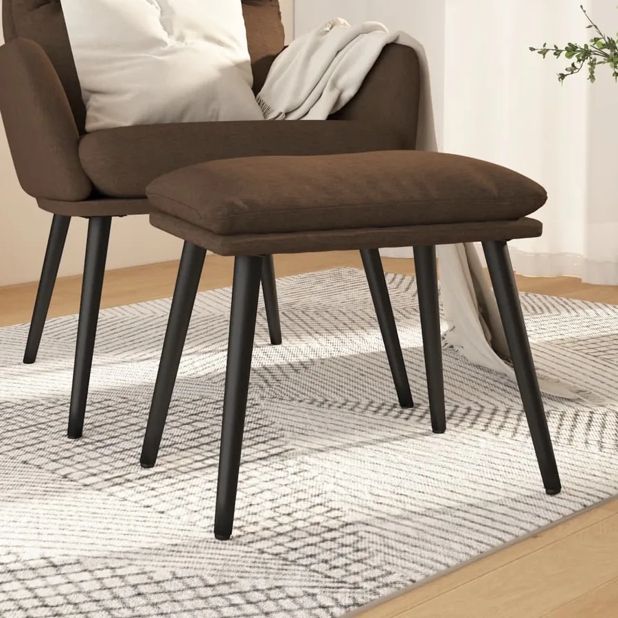 Repose-pied Marron 45x29,5x35 cm Tissu