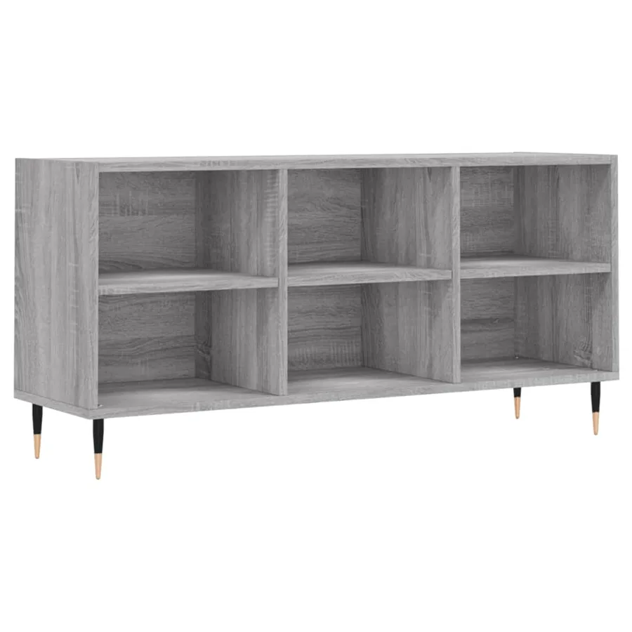 Meuble TV sonoma gris 103,5x30x50 cm bois d'ingénierie - 2