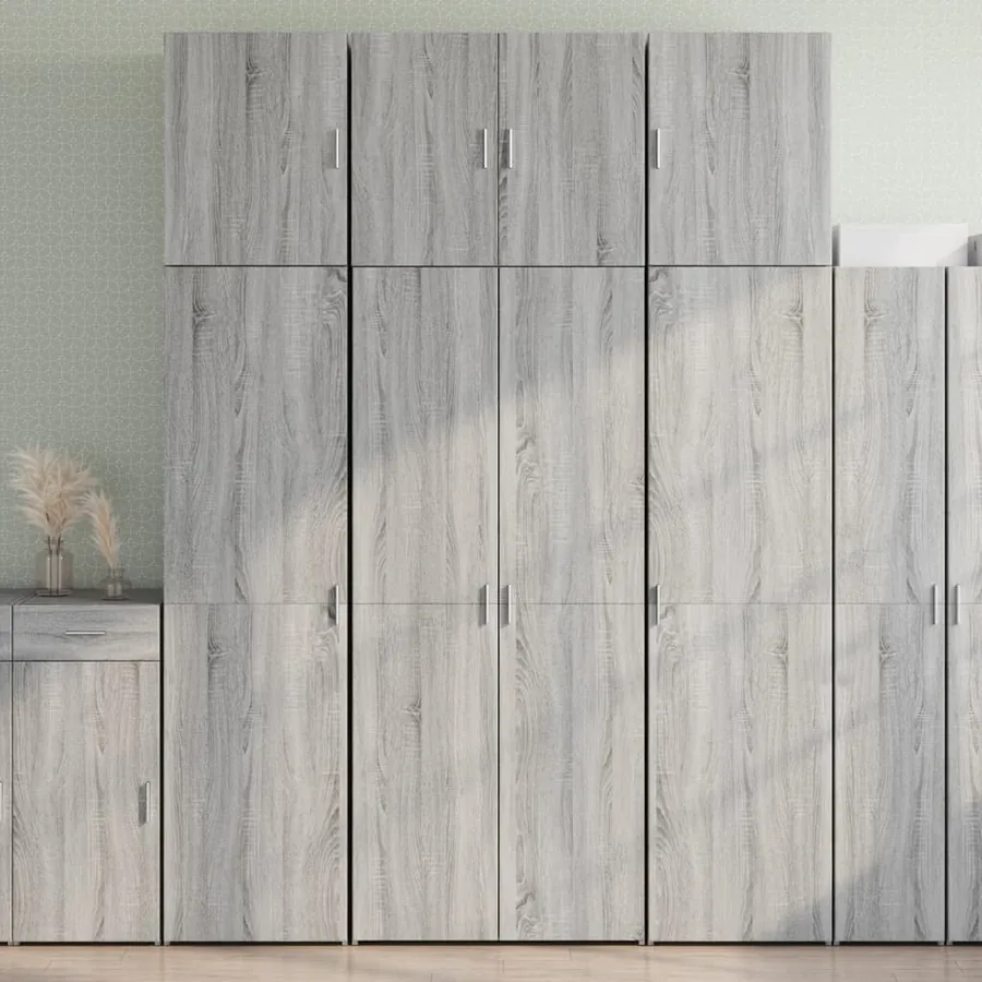 Buffet haut sonoma gris 80x42,5x249 cm bois d'ingénierie