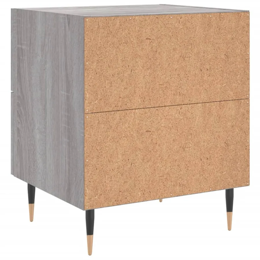 Tables de chevet 2 pcs sonoma gris 40x35x47,5 cm - 9