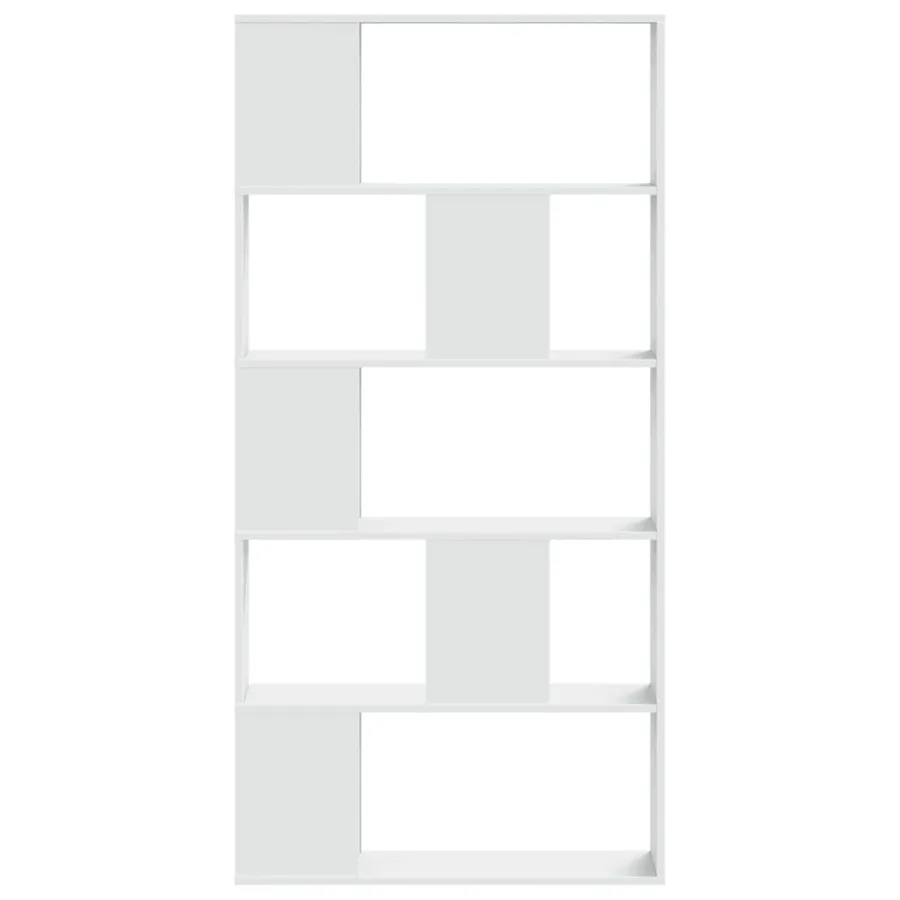 Bibliothèque 5 niveaux blanc 80,5x23,5x162,5 cm bois ingénierie - 3