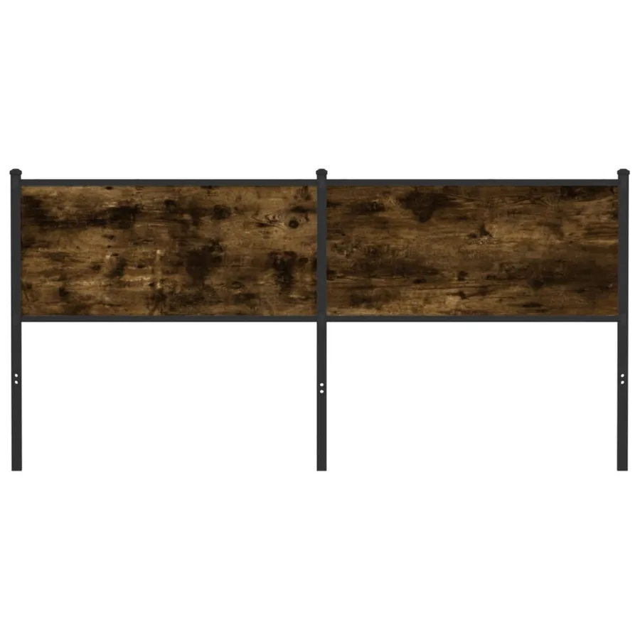 Tête de lit de remplacement chêne fumé 180 cm bois d'ingénierie et acier - 3