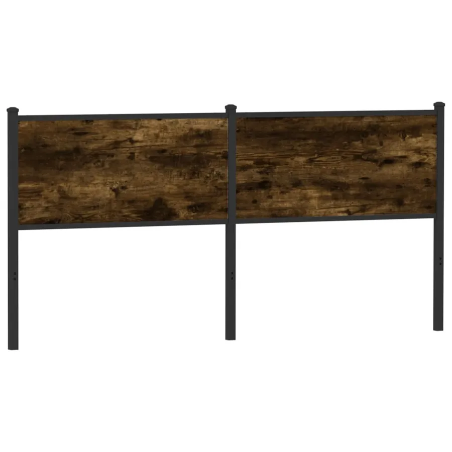 Tête de lit de remplacement chêne fumé 180 cm bois d'ingénierie et acier - 5