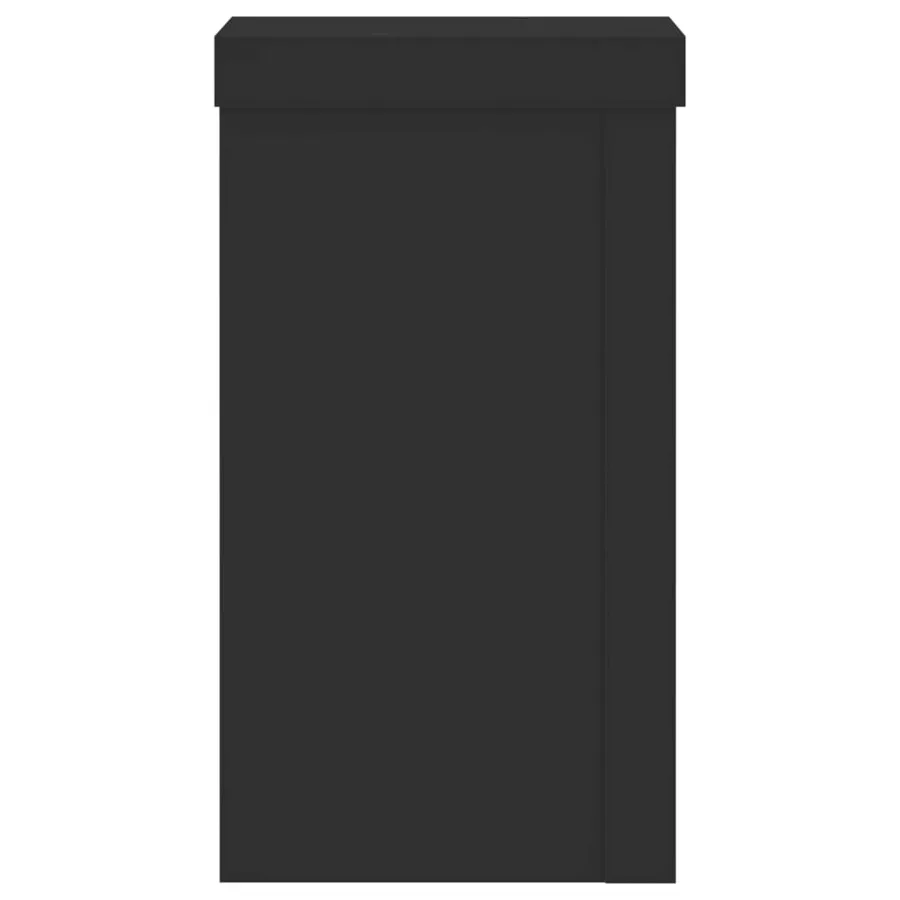 Supports pour plantes 2 pcs noir 10x10x18 cm bois d'ingénierie - 5