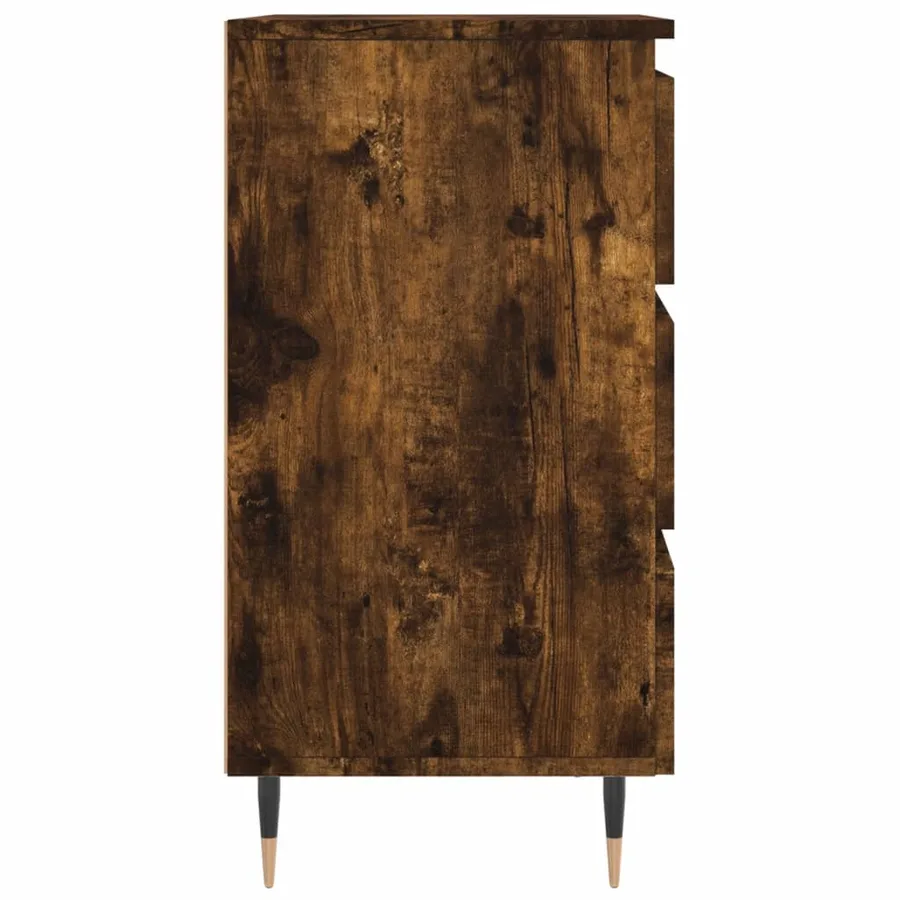 Tables de chevet 2 pcs chêne fumé 40x35x69 cm bois ingénierie - 7
