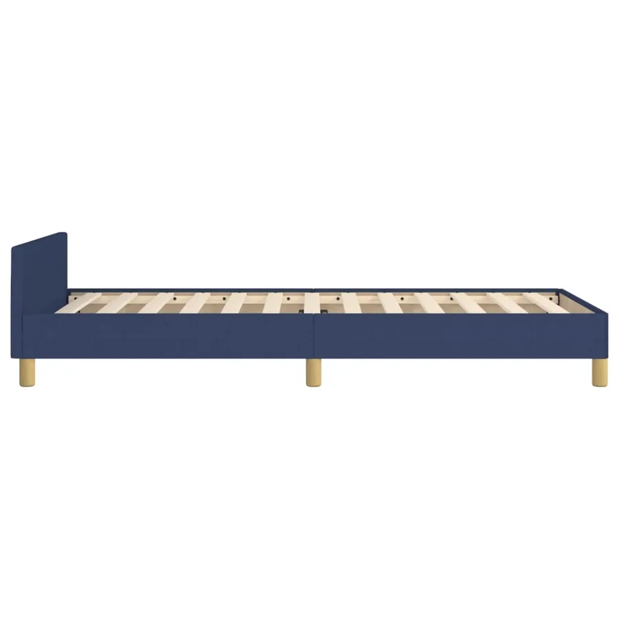 Cadre de lit sans matelas bleu 80x200 cm tissu - 7