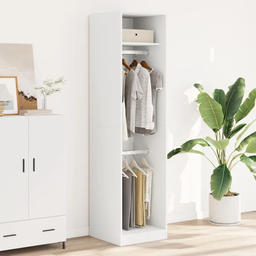Garde-robe Blanc 50x50x200 cm Bois d'ingénierie - 3