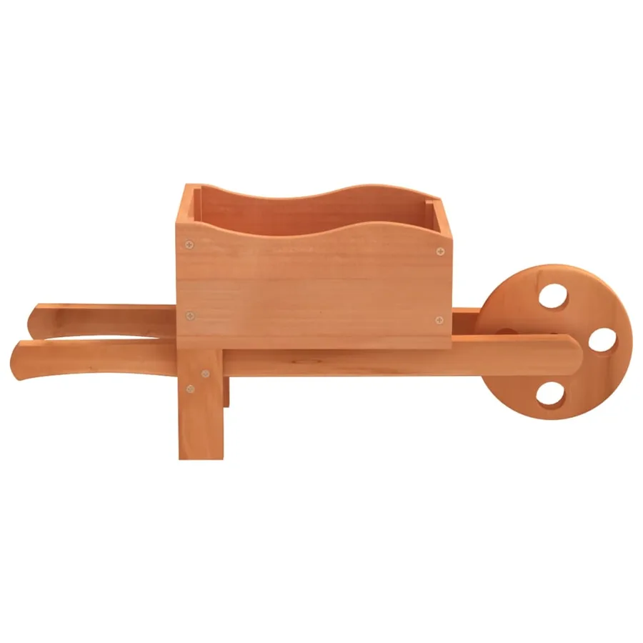 Jardinières brouette 2 pcs 47x15x19 cm bois de sapin massif - 5