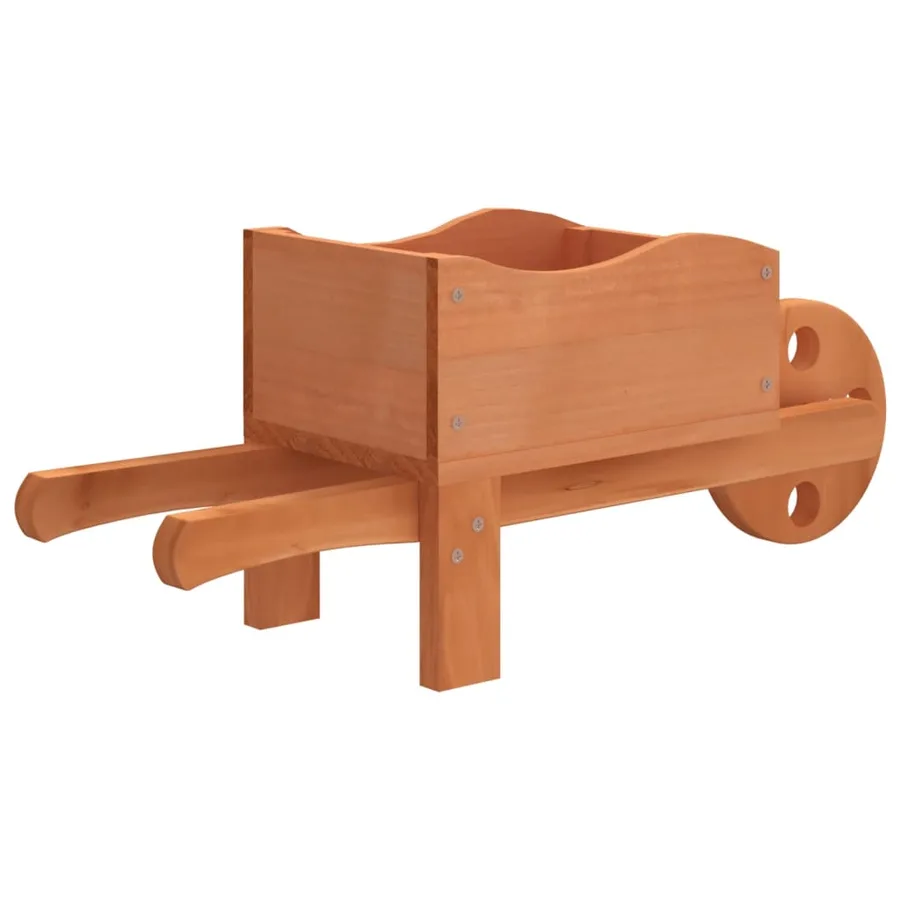 Jardinières brouette 2 pcs 47x15x19 cm bois de sapin massif - 6