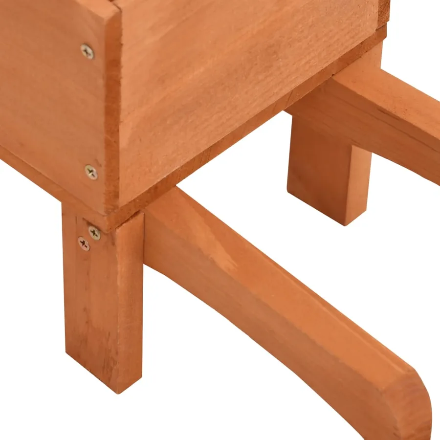 Jardinières brouette 2 pcs 47x15x19 cm bois de sapin massif - 8