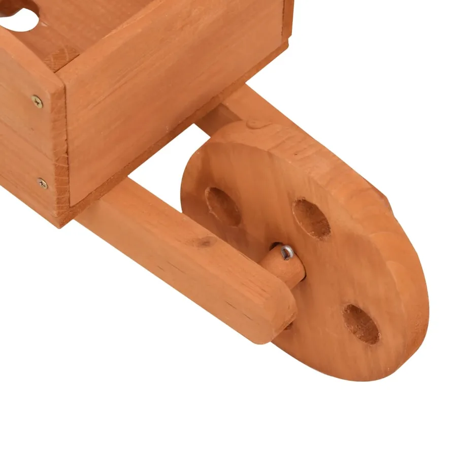 Jardinières brouette 2 pcs 47x15x19 cm bois de sapin massif - 9