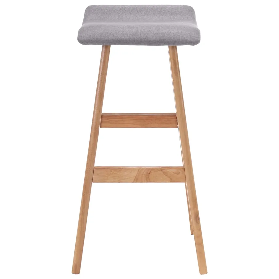 Tabourets de bar lot de 2 gris clair tissu - 4