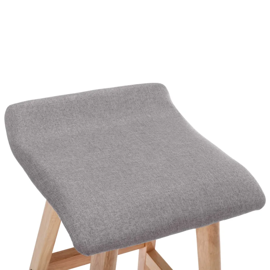 Tabourets de bar lot de 2 gris clair tissu - 7
