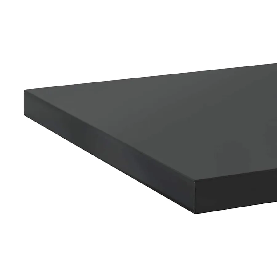 Étagères murales 2 pcs 100x40 cm noir acier inoxydable - 9