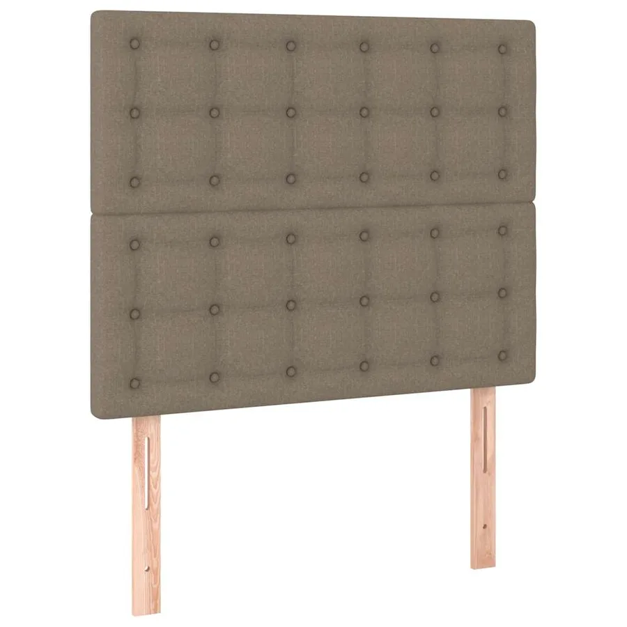Sommier à lattes de lit avec matelas Taupe 120x200 cm Tissu - 5
