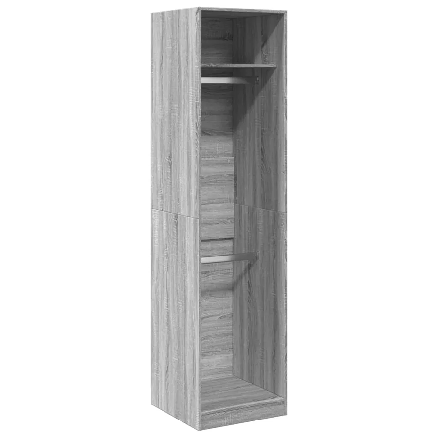 Garde-robe gris sonoma 50x50x200 cm bois d'ingénierie - 2