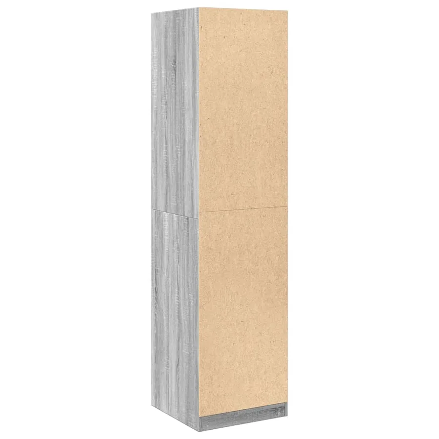 Garde-robe gris sonoma 50x50x200 cm bois d'ingénierie - 6