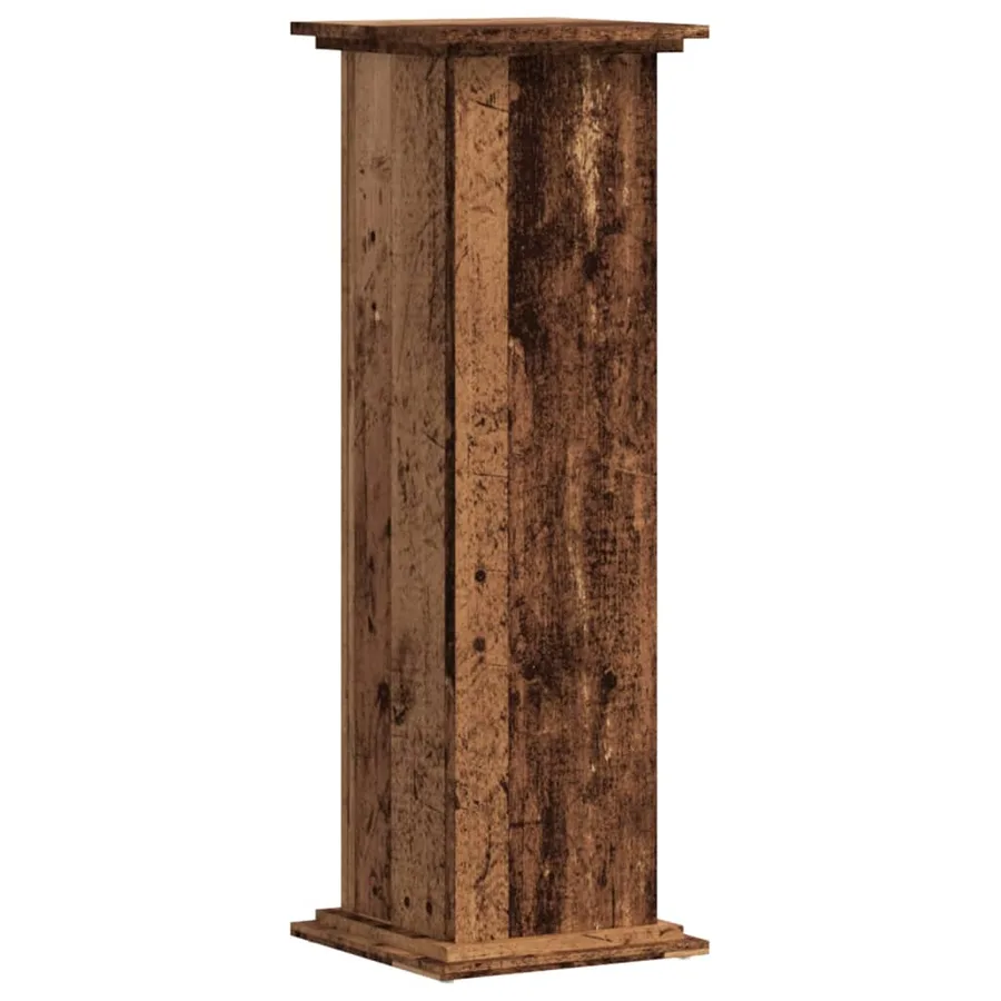 Support pour plantes vieux bois 33x33x100 cm bois d'ingénierie - 2