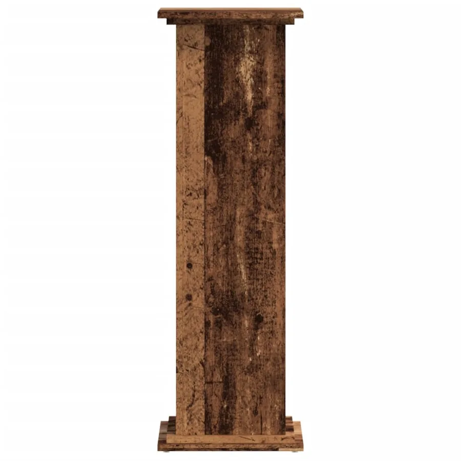 Support pour plantes vieux bois 33x33x100 cm bois d'ingénierie - 3