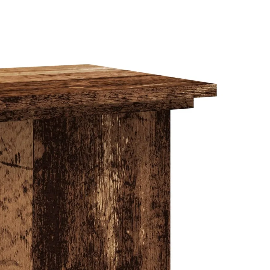 Support pour plantes vieux bois 33x33x100 cm bois d'ingénierie - 6