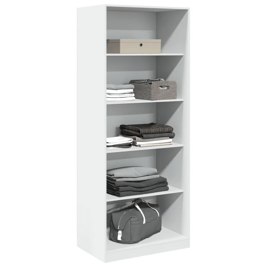 Garde-robe blanc 80x50x200 cm bois d'ingénierie - 3
