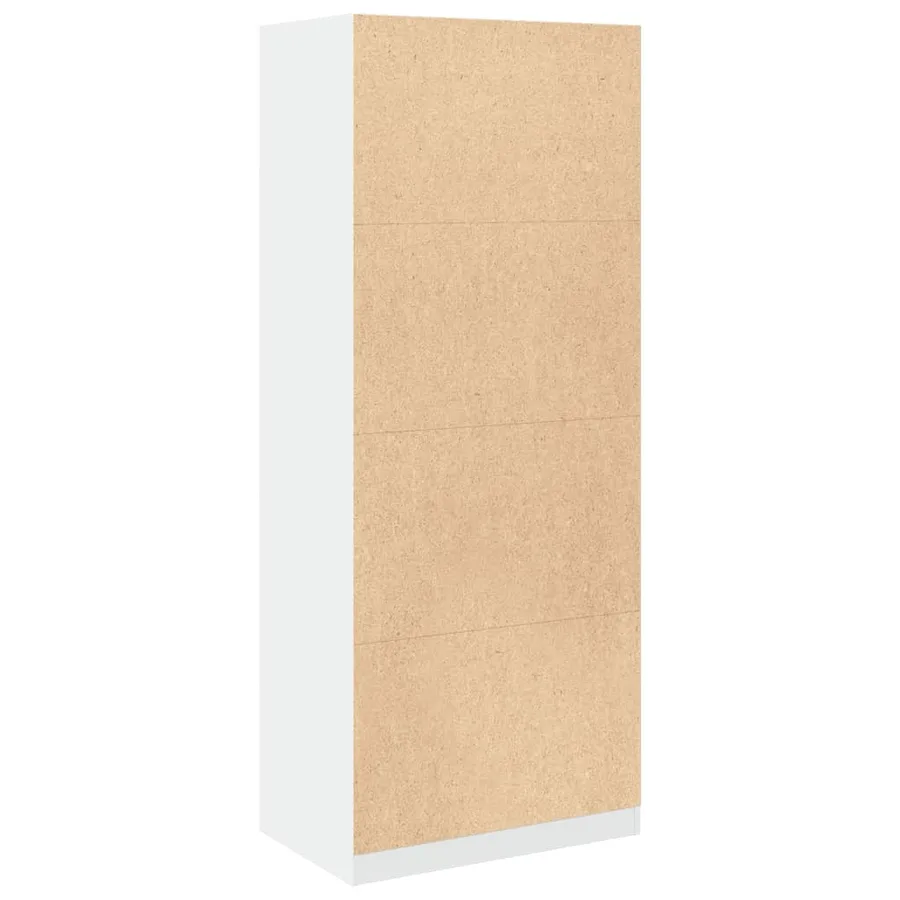 Garde-robe blanc 80x50x200 cm bois d'ingénierie - 6